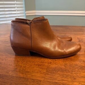 Sam Edelman Petty leather ankle booties brown size 12